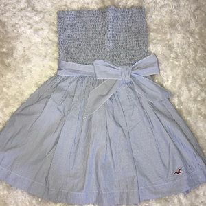 Hollister Seersucker Strapless Dress
